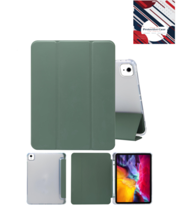 Smart PU Stand with Pen Holder - DARK GREEN for iPad Air 11 2024 / Air 4 / Air 5 (Only Ground Shipping)