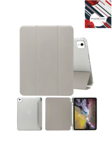 Smart PU Stand with Pen Holder - GRAY for iPad Air 11 2024 / Air 4 / Air 5 (Only Ground Shipping)