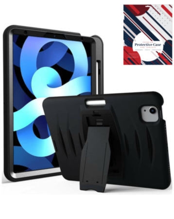 Shockproof Case with Pen Slot - BLACK for iPad Air 11 / 2024 / Air 4 / Air 5 / Pro 11 (1st / 2nd / 3rd / 4th) (Only Ground Shipping)