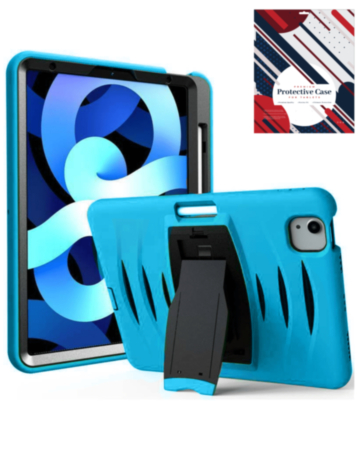 Shockproof Case with Pen Slot - BLUE for iPad Air 11 / 2024 / Air 4 / Air 5 / Pro 11 (1st / 2nd / 3rd / 4th) (Only Ground Shipping)