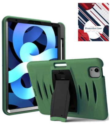 Shockproof Case with Pen Slot - GREEN for iPad Air 11 / 2024 / Air 4 / Air 5 / Pro 11 (1st / 2nd / 3rd / 4th) (Only Ground Shipping)