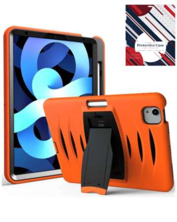 Shockproof Case with Pen Slot - ORANGE for iPad Air 11 / 2024 / Air 4 / Air 5 / Pro 11 (1st / 2nd / 3rd / 4th) (Only Ground Shipping)
