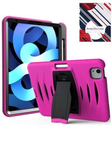 Shockproof Case with Pen Slot - PINK for iPad Air 11 / 2024 / Air 4 / Air 5 / Pro 11 (1st / 2nd / 3rd / 4th) (Only Ground Shipping)