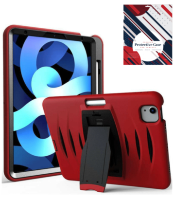 Shockproof Case with Pen Slot - RED for iPad Air 11 / 2024 / Air 4 / Air 5 / Pro 11 (1st / 2nd / 3rd / 4th) (Only Ground Shipping)