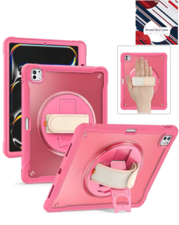 Full Body Protective Case - HOT PINK for iPad Air 11 2024 / Air 4 / Air 5 / Pro 11 (1st / 2nd / 3rd / 4th) (Only Ground Shipping)