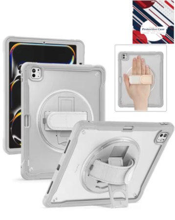 Full Body Protective Case - GRAY for iPad Air 13 2024 / Pro 12.9 (3rd / 4th / 5th / 6th) (Only Ground Shipping)