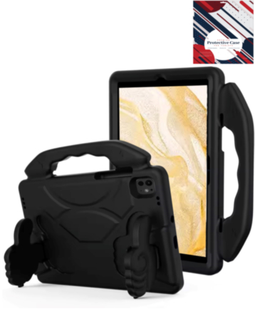 Hand - Held Stand Kids Case - BLACK for iPad Air 13 2024 / Pro 13 2024 / Pro 12.9 (3rd / 4th / 5th / 6th) (Only Ground Shipping)