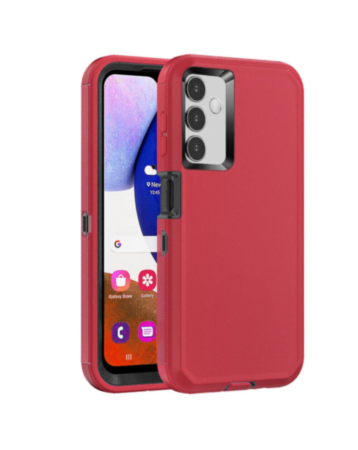 Heavy Duty Case for Galaxy A34 5G (RED & BLACK) (Only Ground Shipping)