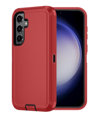 Heavy Duty Case for Galaxy A35 5G (RED & BLACK) (Only Ground Shipping)