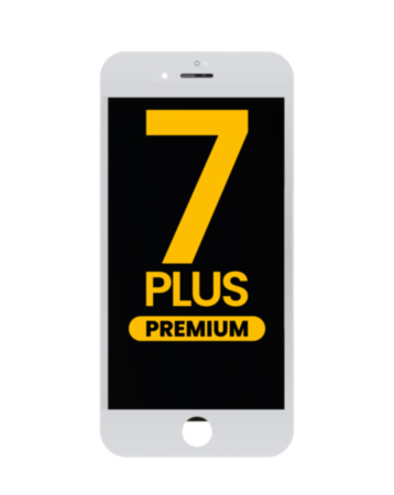LCD Assembly with Steel Plate for iPhone 7 Plus (WHITE) (Premium / LG)