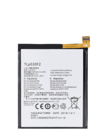 Replacement Battery for Alcatel One Touch Idol 4S / BlackBerry DTEK60 (TLP030F2 / TLP030F1) (Only Ground Shipping)