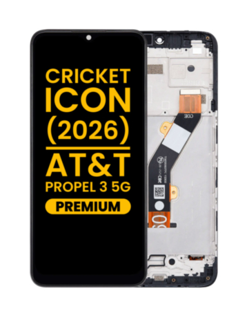 LCD Assembly with Frame for Cricket lcon (2026) (U656AC) / AT&T Propel 3 5G (U656AA) (Premium)