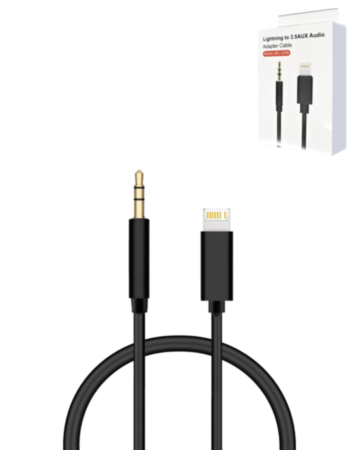 USB L-AUX Headphone Jack Cable (BLACK) (3ft) (Only Ground Shipping)