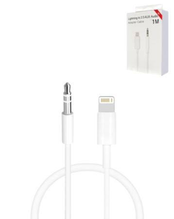 USB L-AUX Headphone Jack Cable (WHITE) (3ft) (Only Ground Shipping)
