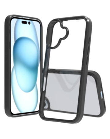 Hybrid Case with Air Cushion Technology - BLACK for iPhone 16 Plus (Only Ground Shipping)