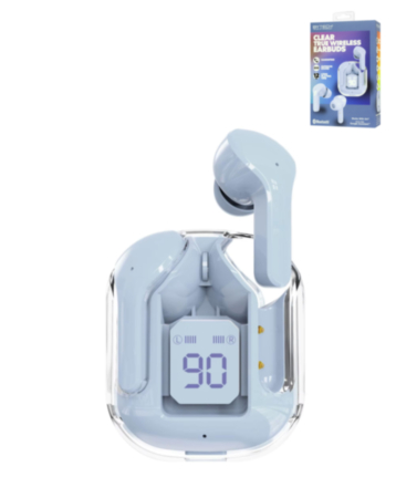 Bytech Bluetooth Earbud with Clear Display (WHITE) (Only Ground Shipping)