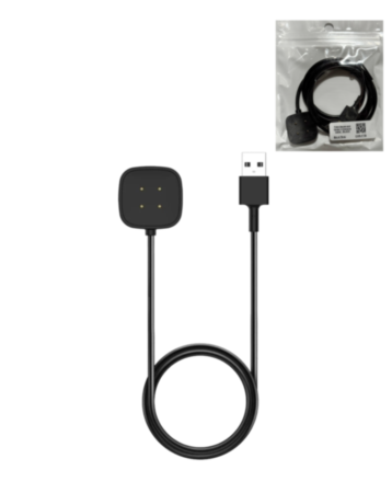 Fitbit Sense and Versa 3 Charging Cable - BLACK (Only Ground Shipping)