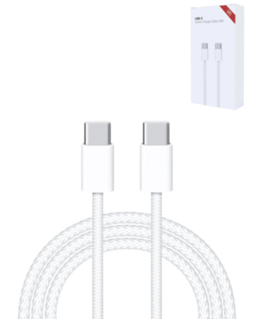 USB C-C Fast Charging Cable for iPhone 16 / 15 and iPads Series (9ft) (100W) (Only Ground Shipping)