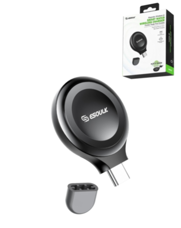 Esoulk Convenient Magnetic Wireless Charger for Smart Watch - BLACK (Only Ground Shipping)
