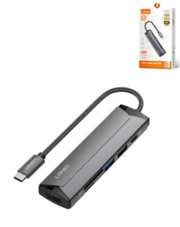 LDNIO DS-56H USB-C PD 5in1 USB-C Multi-function Hub Station (100w) (Only Ground Shipping)