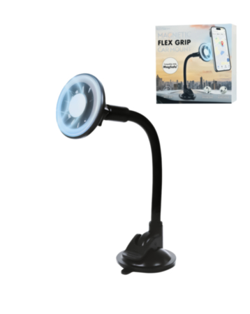 Gooseneck Magnetic Car Mount with Magsafe - BLACK (Only Ground Shipping)