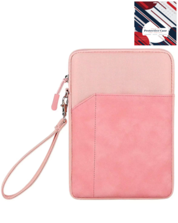 Universal 12-14 Inch Tablet Sleeve with Zipper Pocket and Wrist Strap (PINK) (Only Ground Shipping)