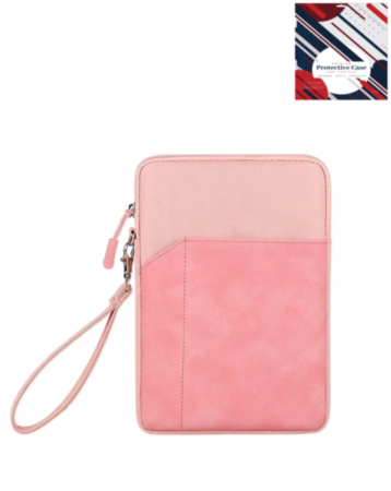 Universal 7-9 Inch Tablet Sleeve with Zipper Pocket and Wrist Strap (PINK) (Only Ground Shipping)