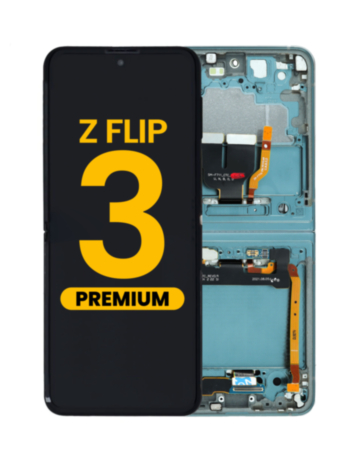 OLED Assembly with Frame for Galaxy Z Flip 3 F711 (GREEN) (US & International) (Premium)