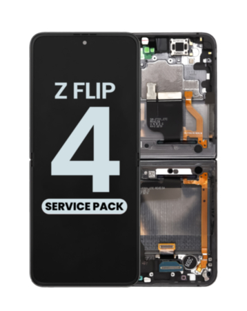 OLED Assembly with Frame for Galaxy Z Flip 4 F721 (GRAPHITE) (US and International) (Service Pack)
