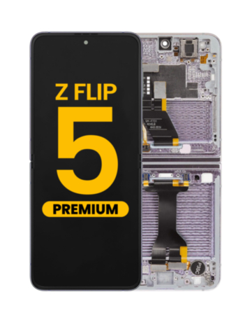 OLED Assembly with Frame for Galaxy Z Flip 5 F731 (LAVENDER) (US and International) (Premium)