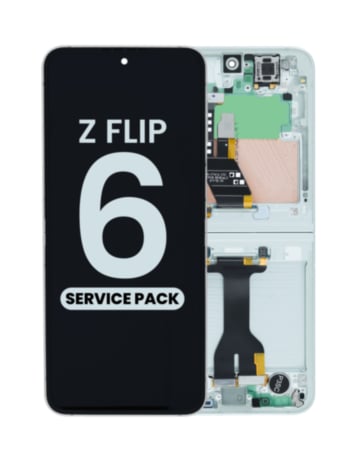 OLED Assembly with Frame for Galaxy Z Flip 6 F741 (SILVER SHADOW) (US & International) (Service Pack)