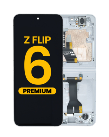 OLED Assembly with Frame for Galaxy Z Flip 6 F741 (SILVER SHADOW) (US & International) (Premium)