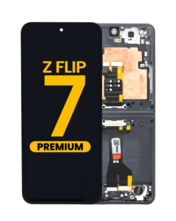 OLED Assembly with Frame for Galaxy Z Flip 7 F766 (JET BLACK) (US & International) (Premium)