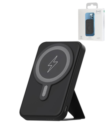 MagSafe Foldable Magnetic Power Bank (BLACK) 15W Wireless / 20W PD Power Bank with USB-C (5000 mAh) (Only Ground Shipping)
