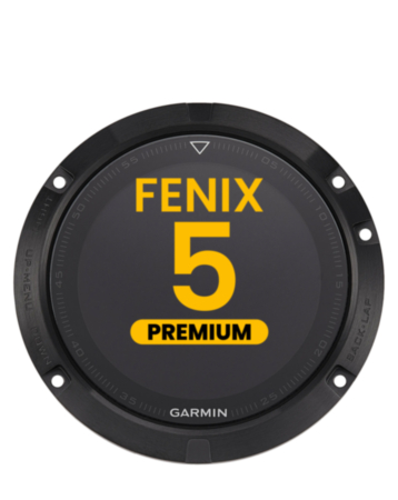 LCD Assembly with Frame for Garmin Fenix 5 (2017) (Black) (Premium)