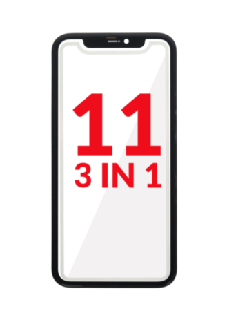 G+ OCA PRO 3-in-1 (Front Glass + Metal Frame + OCA) for iPhone 11 (Pack of 5)