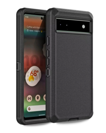Heavy Duty Case for Google Pixel 6 (BLACK) (Only Ground Shipping)