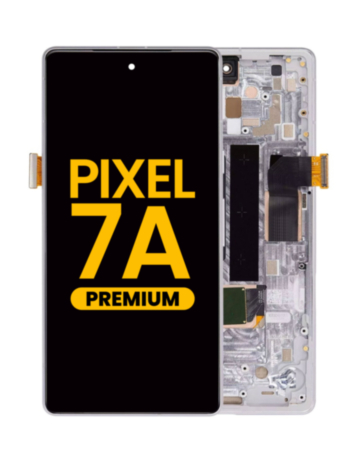 OLED Assembly with Frame for Google Pixel 7A (SNOW) (Premium)