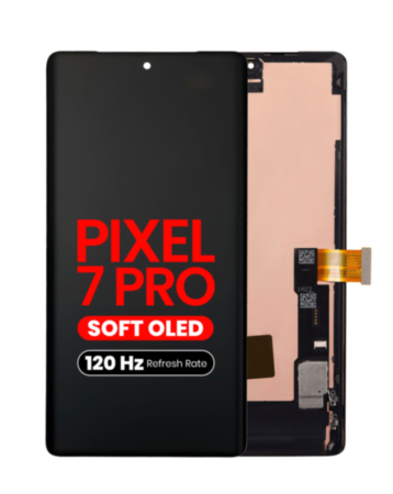 OLED Assembly with Frame for Pixel 7 Pro (Without Fingerprint Sensor) (Aftermarket Pro Soft Oled / 120HZ)