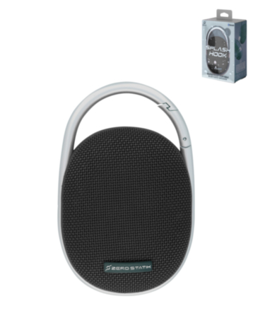 Splash HOOK - Portable Speaker with Clip - BLACK (Only Ground Shipping)