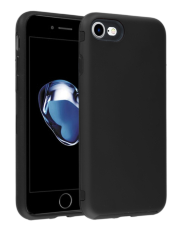 Full Cover New Design Silicone Case - BLACK for iPhone 7 / 8 (Only Ground Shipping)