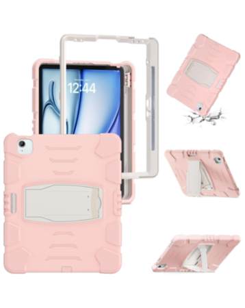 Full Body Protection Stand Case - PINK for iPad Air 13 (2024) / Pro 12.9 (3rd / 4th / 5th / 6th) (Only Ground Shipping)