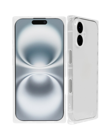 iPhone 16 Plus Square Clear Case - CLEAR (Only Ground Shipping)