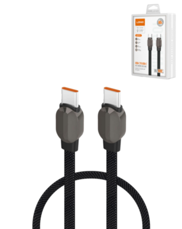 LDNIO PD LC211C USSB C-C Fast Charging Data Cable (3ft) (65W) (GRAY) (Only Ground Shipping)