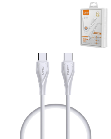 LDNIO LC611C PD USB C-C Fast Charging Data Cable (WHITE) (3ft) (65W) (Only Ground Shipping)