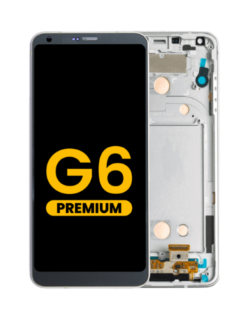 LCD Assembly with Frame for LG G6 (H870) (ICE PLATINUM / SILVER) (Premium)