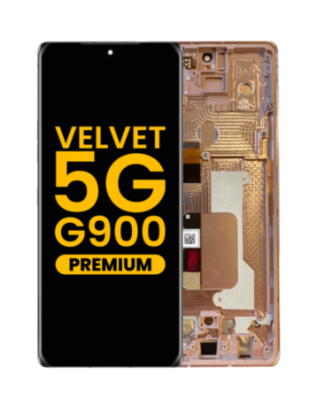 OLED Assembly with Frame for LG Velvet 5G G900 (Not Compatible With Verizon UW Model) (PINK) (Premium)
