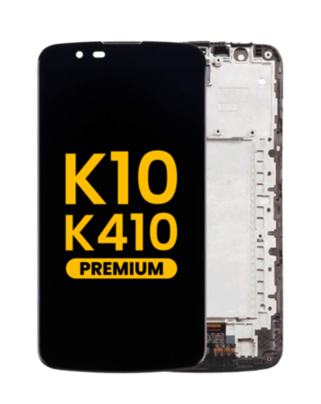 LCD Assembly with Frame for LG K10 (K410 / 2016) (BLACK) (Premium)