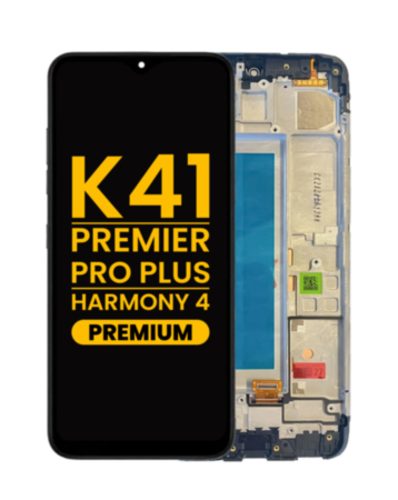 LCD Assembly with Frame for LG K41 / Premier Pro Plus / Harmony 4 (BLACK) (Premium)