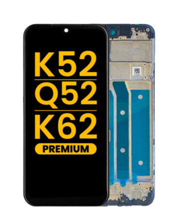 LCD Assembly with Frame for LG K62 / K52 / Q52 (BLACK) (Premium)